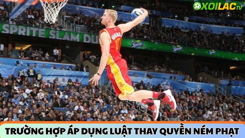 trường hợp áp dụng luật thay quyền ném phạt